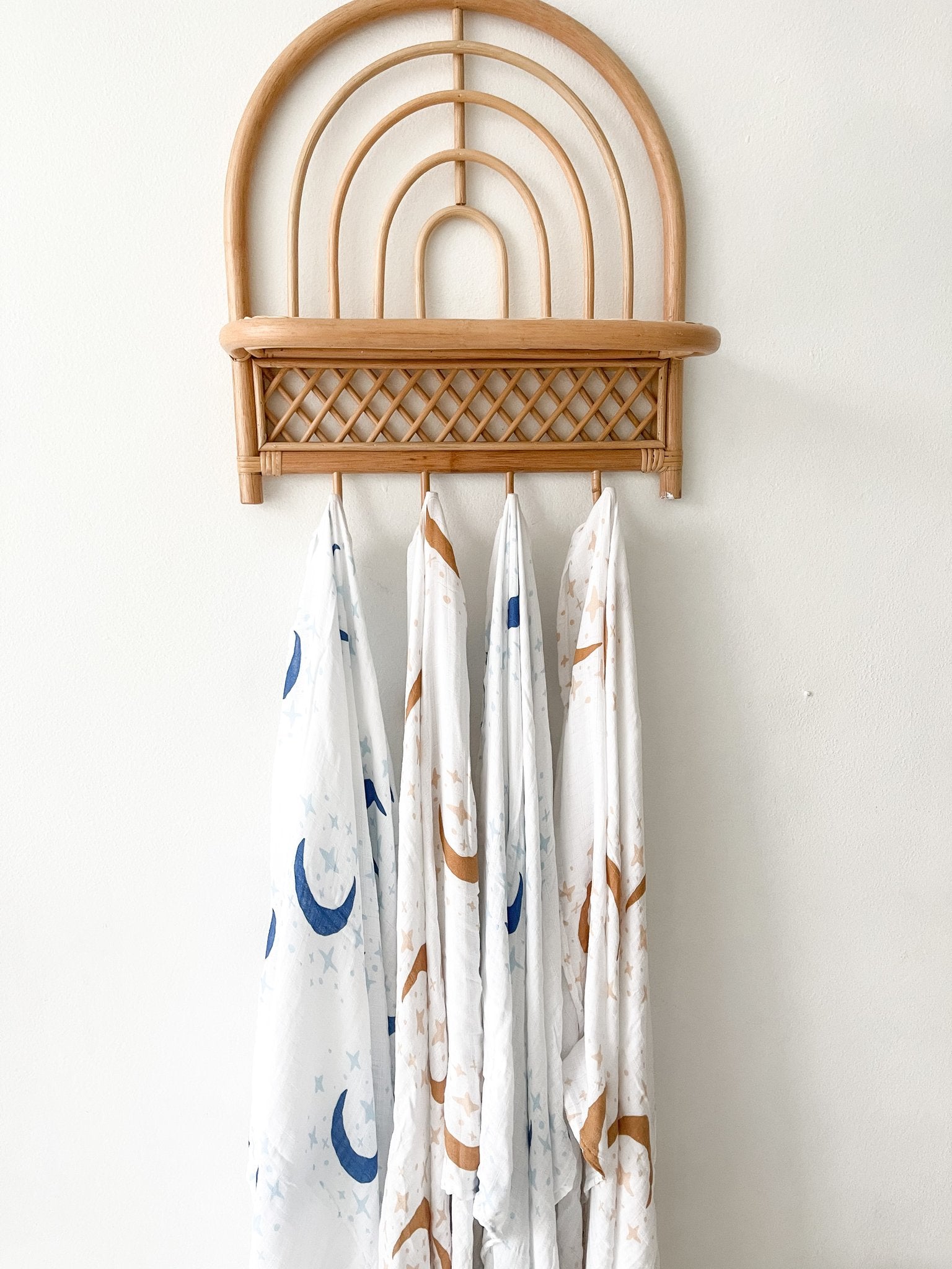 Twinkle Little Star Muslin Swaddle - Blue - Little Reef and Friends