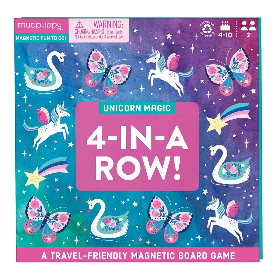 Unicorn Magic 4-in-a-Row Magnetic Board Game - Little Reef and Friends