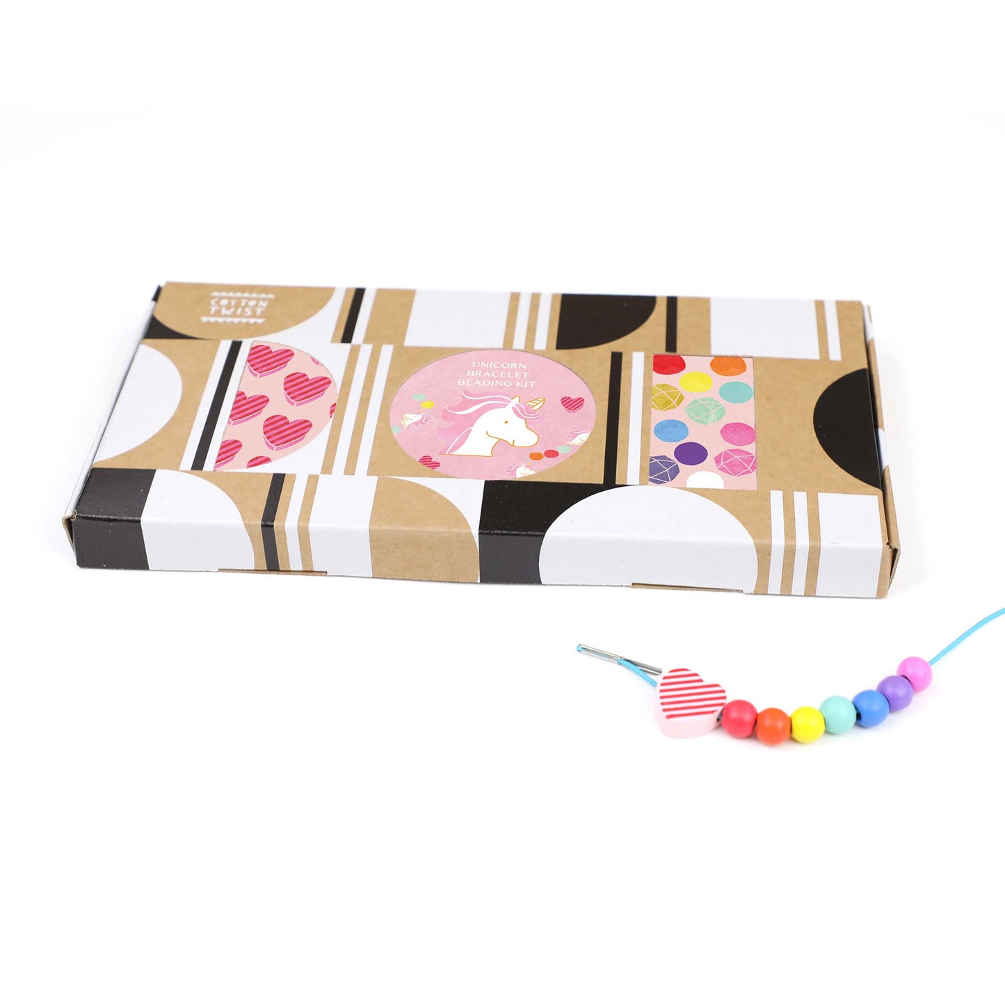 Wooden Bracelet Making Kit - Unicorns & Rainbows - Little Reef and Friends