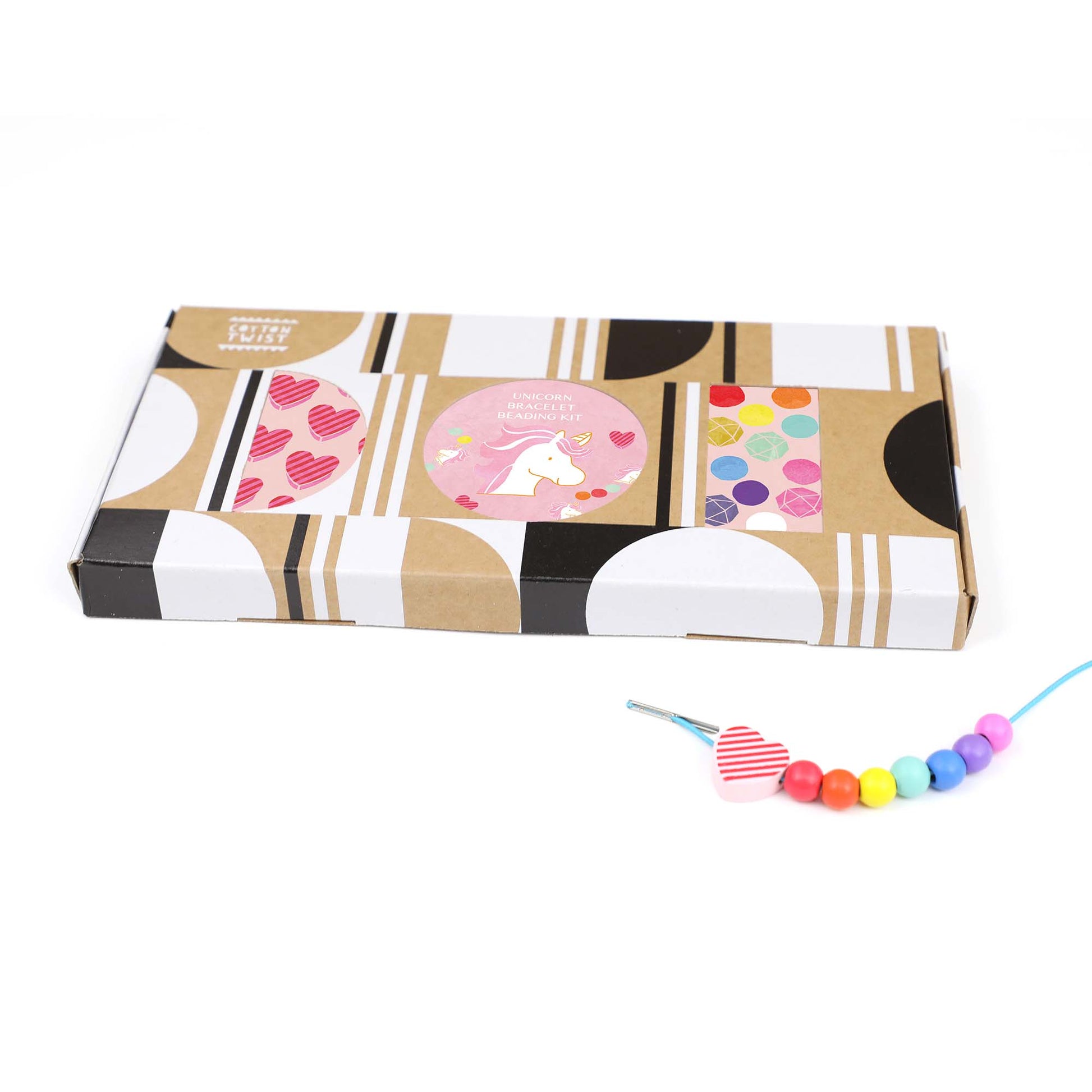 Wooden Bracelet Making Kit - Unicorns & Rainbows - Little Reef and Friends