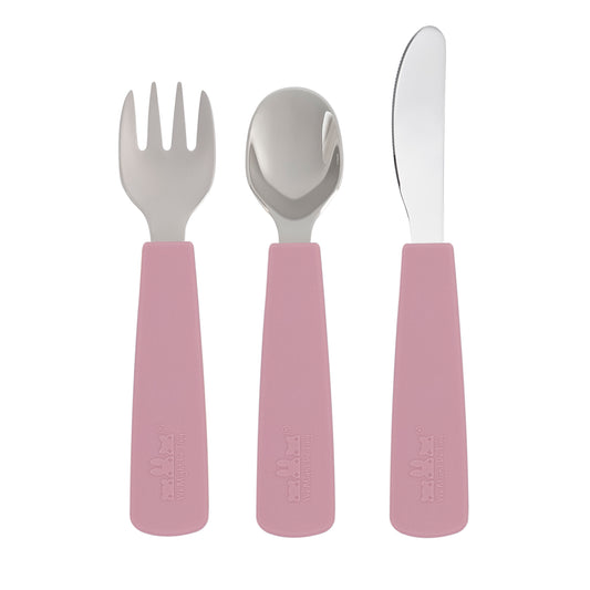 Toddler Feedie Cutlery Set - Dusty Rose - Little Reef and Friends