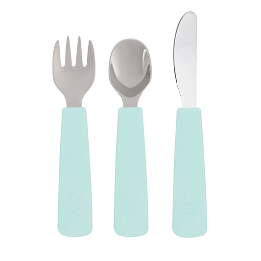 Toddler Feedie Cutlery Set - Mint - Little Reef and Friends