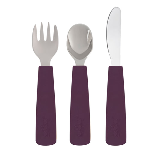 Toddler Feedie Cutlery Set - Plum - Little Reef and Friends