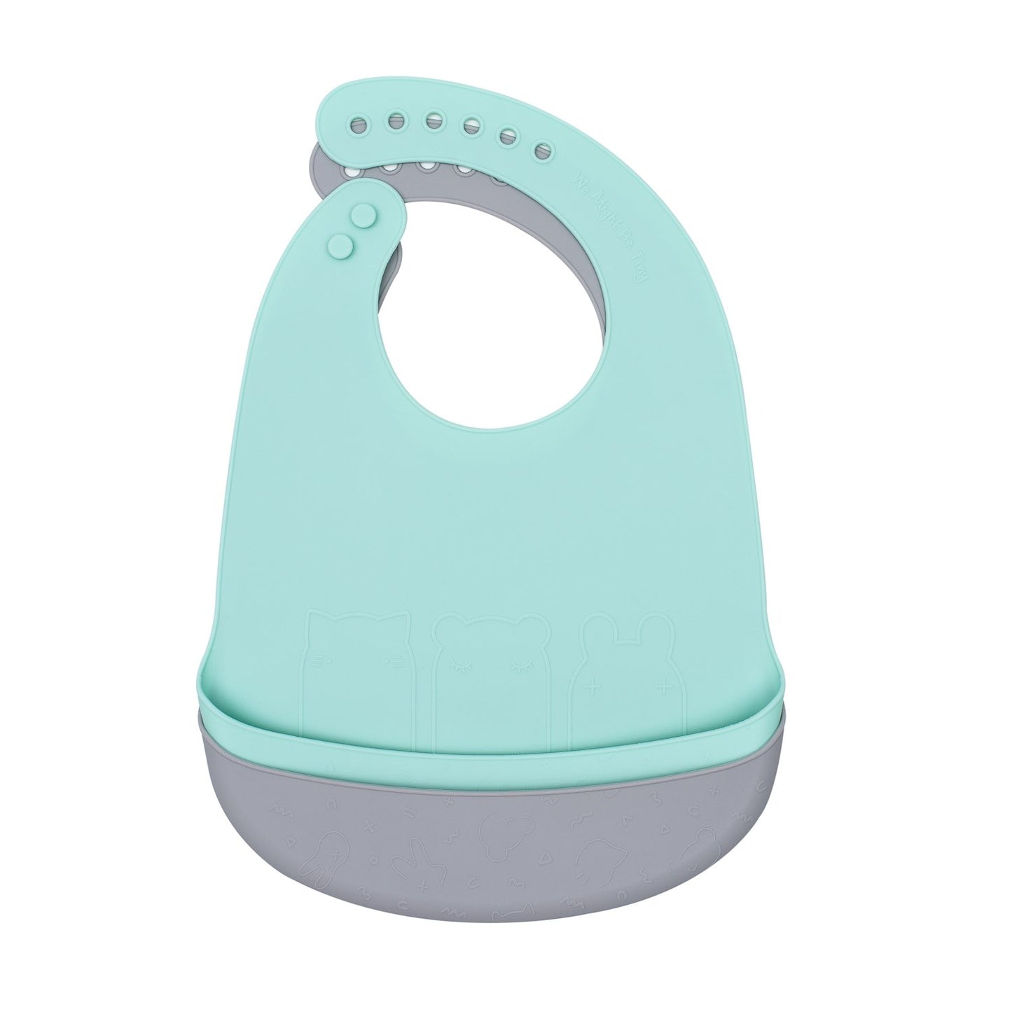 Catchie Bibs 2 Pk - Mint/ Grey - Little Reef and Friends