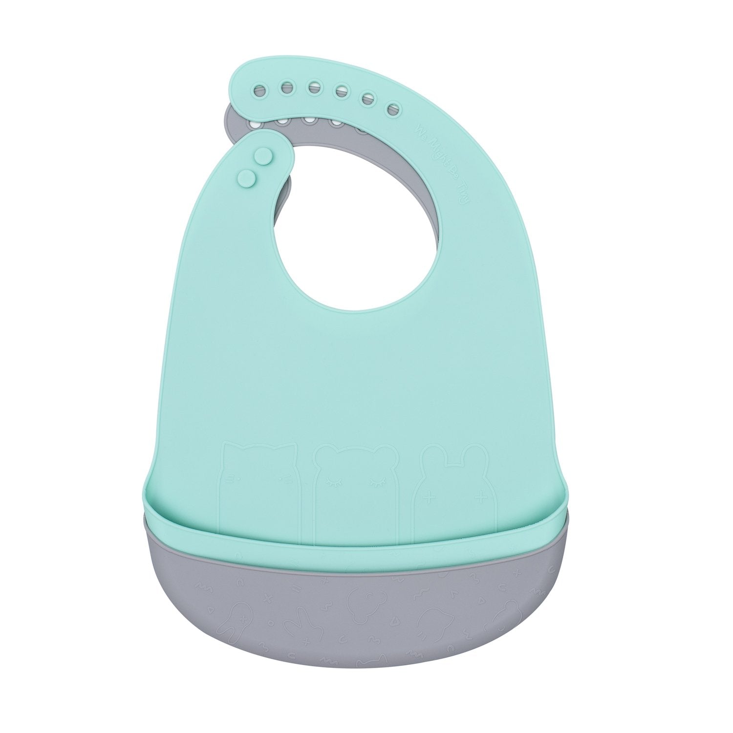Catchie Bibs 2 Pk - Mint/ Grey - Little Reef and Friends