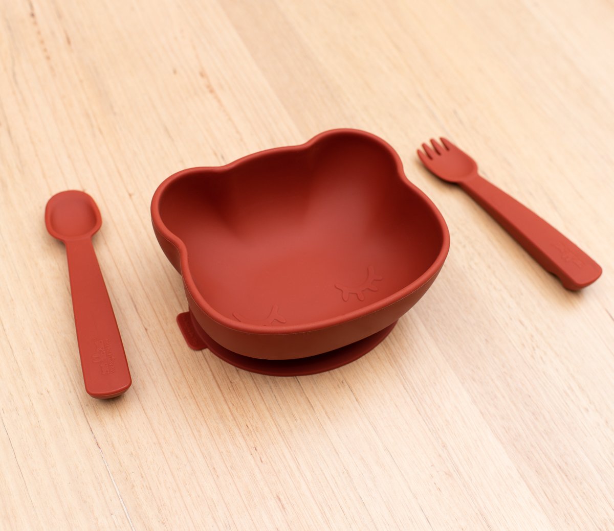 Feedie Fork & Spoon Set with Case - Rust - Little Reef and Friends