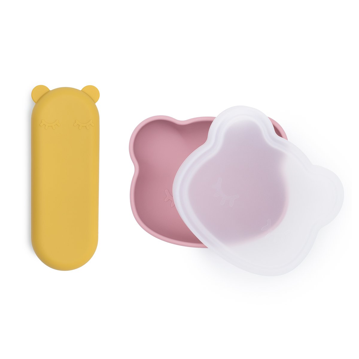 Feedie Fork & Spoon Set with Case - Yellow - Little Reef and Friends