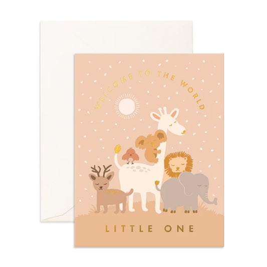 Welcome To The World Greeting Card - Little Reef and Friends