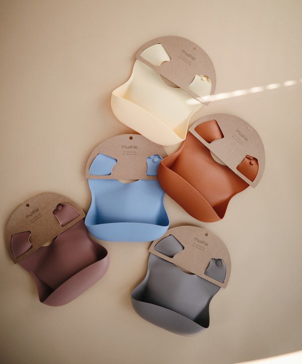 Silicone Baby Bib - Powder Blue - Little Reef and Friends