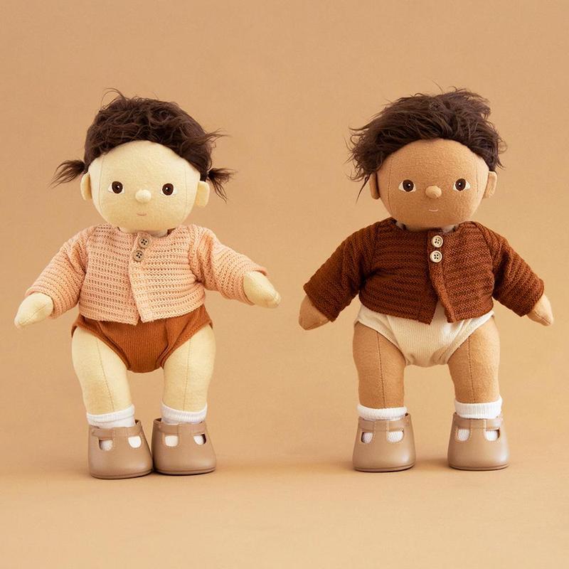 Dinkum Doll Cardigan Chestnut - Little Reef and Friends