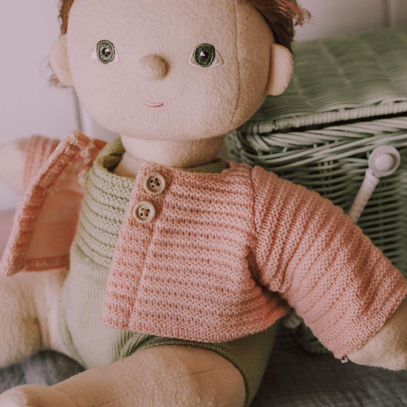 Dinkum Doll Cardigan Rose - Little Reef and Friends