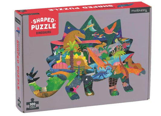 Dinosaurs Shaped Scene Puzzle 300pc - Little Reef and Friends