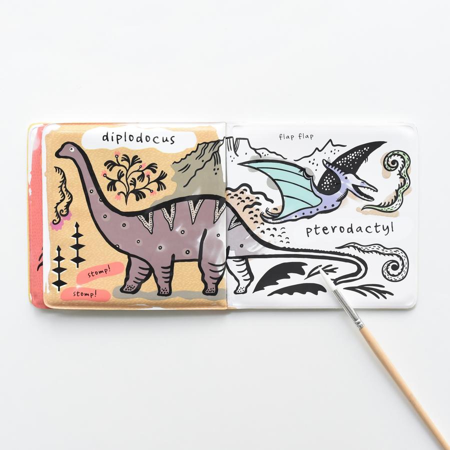 Who Loves Dinosaurs? Colour Me Bath Book - Little Reef and Friends