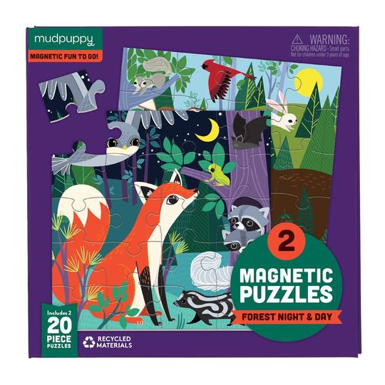 Forest Night & Day Magnetic Puzzle Double-Sided 20pc - Little Reef and Friends
