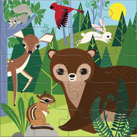 Forest Night & Day Magnetic Puzzle Double-Sided 20pc - Little Reef and Friends