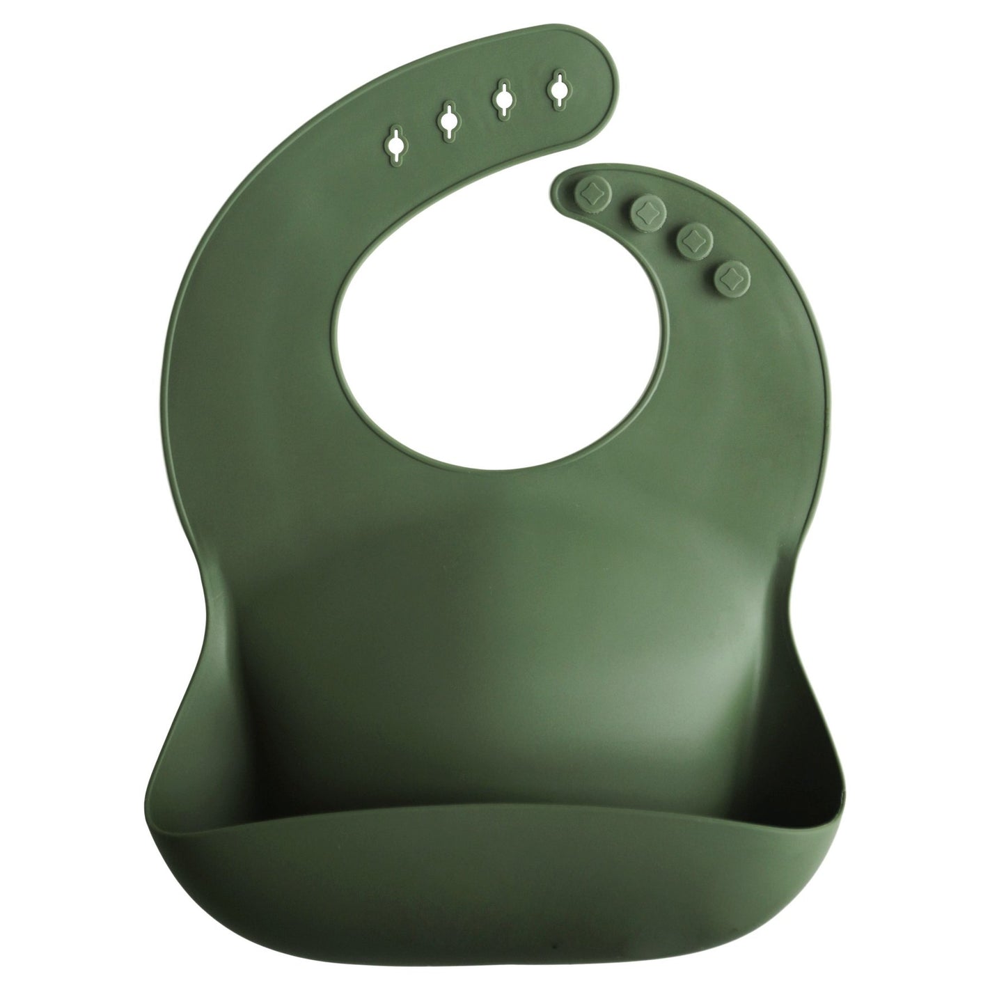 Silicone Baby Bib - Forest Green - Little Reef and Friends