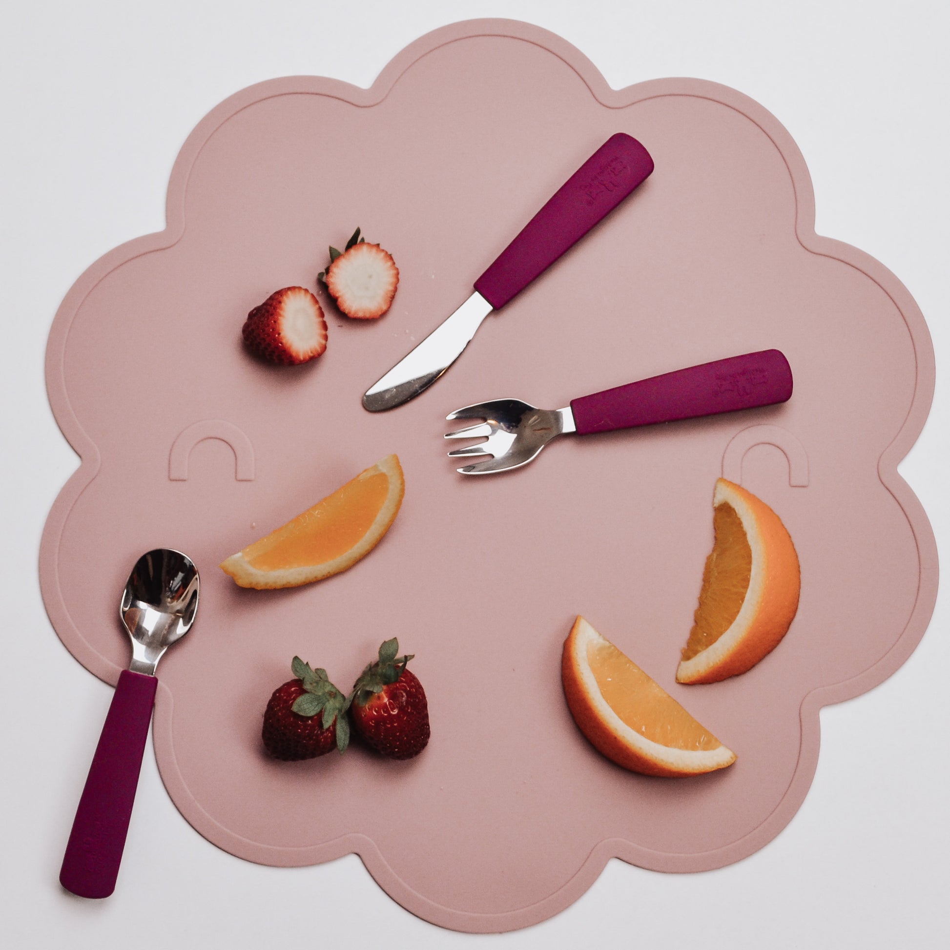 Toddler Feedie Cutlery Set - Plum - Little Reef and Friends