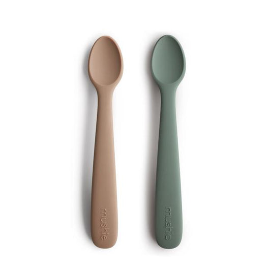 Silicone Feeding Spoons 2 pk - Dried Thyme/Natural - Little Reef and Friends