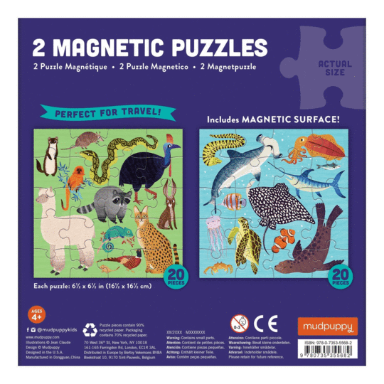 Land & Sea Magnetic Puzzle Double-Sided 20pc - Little Reef and Friends
