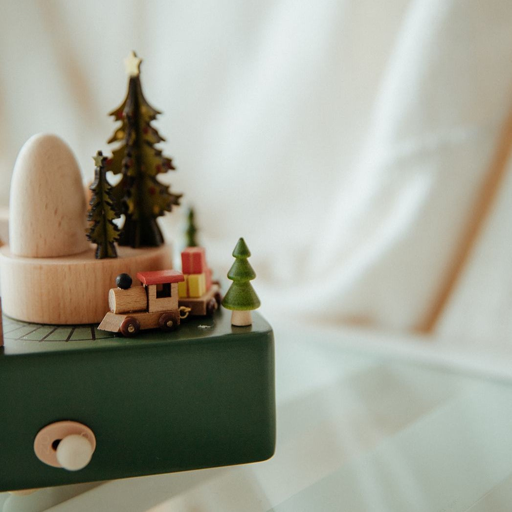 Christmas Eve Musical Wooden Carousel - Little Reef and Friends