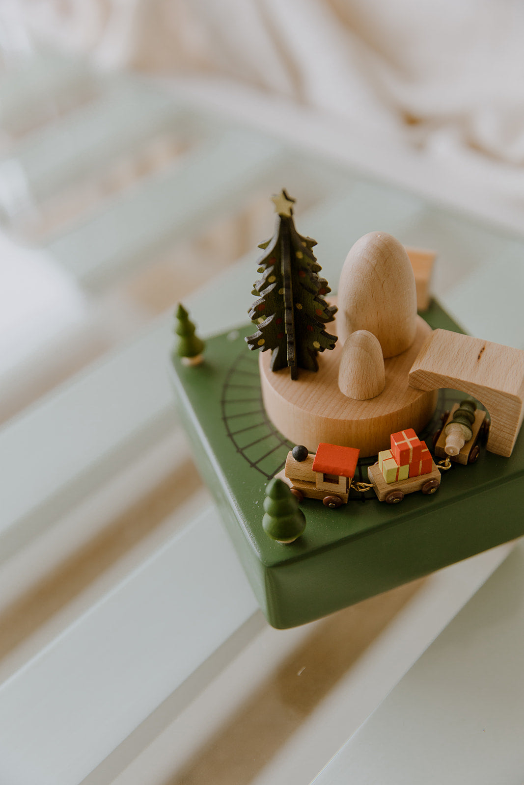 Christmas Eve Musical Wooden Carousel - Little Reef and Friends