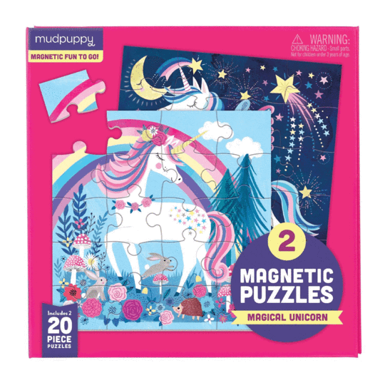 Magical Unicorn Magnetic Puzzle Double-Sided 20pc - Little Reef and Friends