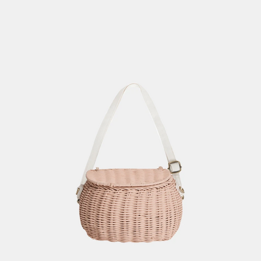 Mini Chari Rattan Bag - Rose - Little Reef and Friends