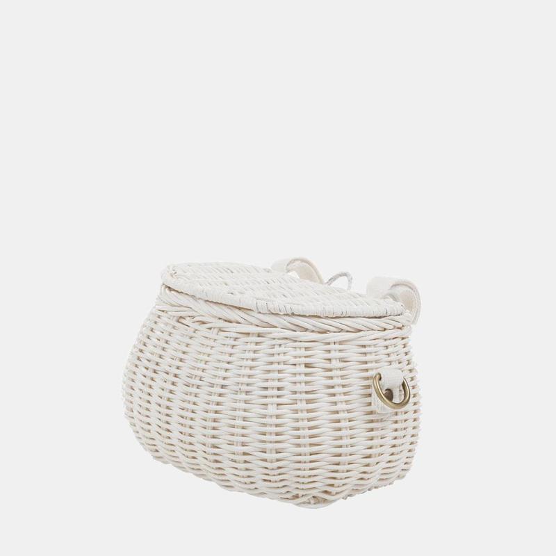 Mini Chari Rattan Bag - White - Little Reef and Friends