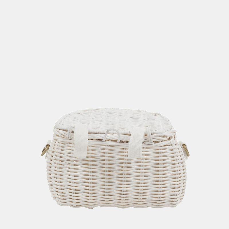 Mini Chari Rattan Bag - White - Little Reef and Friends