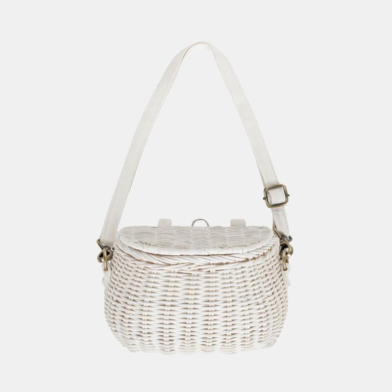 Mini Chari Rattan Bag - White - Little Reef and Friends