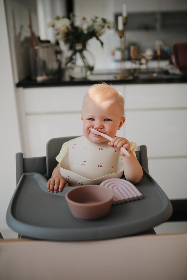 Silicone Feeding Spoons 2 pk - Blush/Shifting Sand - Little Reef and Friends