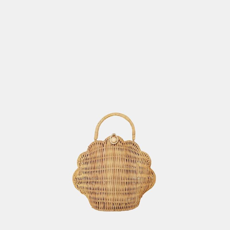 Rattan Shell Bag - Straw - Little Reef and Friends
