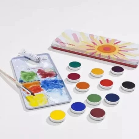 Opaque Watercolour Painting Set - 12 Colours - Little Reef and Friends